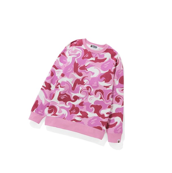 Bluzy Damskie A BATHING APE Bape Marble Camo Oversized Crewneck Różowe | ONUL-39402