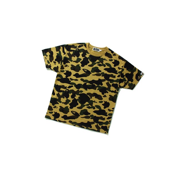 Koszulki Damskie A BATHING APE Bape 1st Camo Oversized Tee Krótkie Sleeve Żółte | GMSI-50497