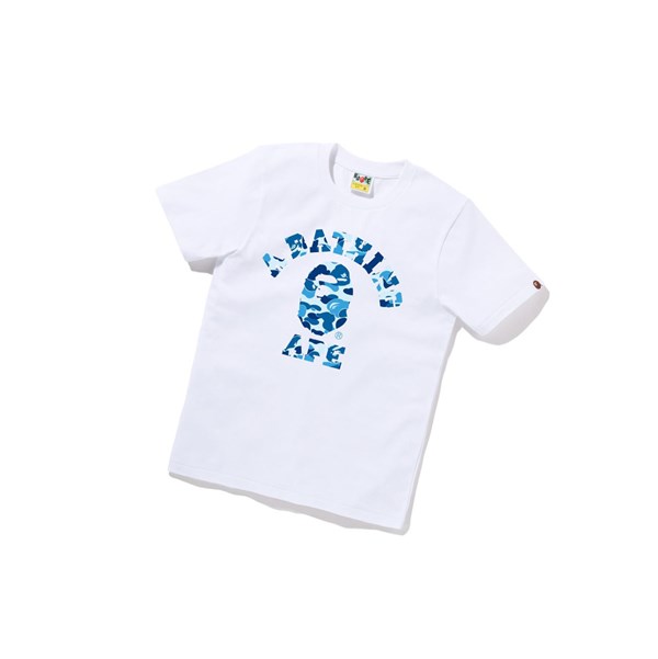 Koszulki Damskie A BATHING APE Bape Abc Camo College Tee Krótkie Sleeve Białe | SFJE-52908