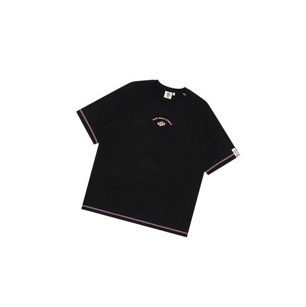 Koszulki Damskie A BATHING APE Bape Baby Milo Boxy Fit Tee Krótkie Sleeve Czarne | LUIA-93751