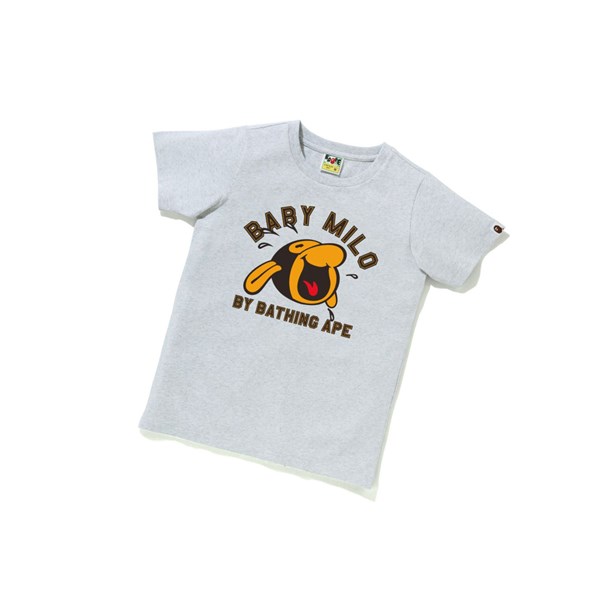 Koszulki Damskie A BATHING APE Bape Klasyczne Baby Milo Tee #1 Krótkie Sleeve Szare | XSJR-28473