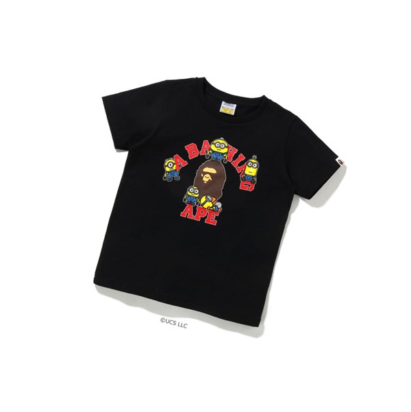 Koszulki Damskie A BATHING APE Bape X Minions Tee01 Krótkie Sleeve Czarne | IZDF-18425