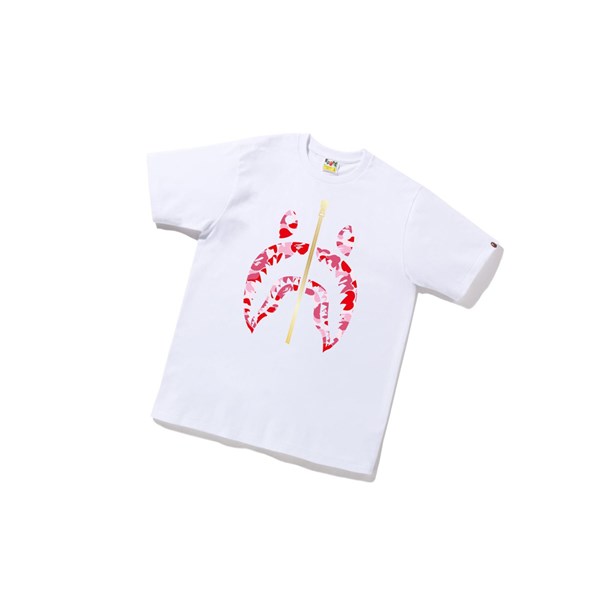 Koszulki Męskie A BATHING APE Bape Abc Camo Shark Tee Krótkie Sleeve Białe | DVLI-62381