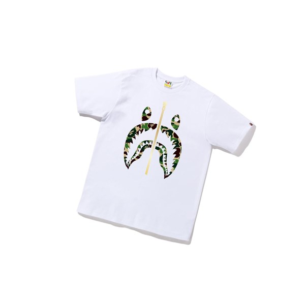 Koszulki Męskie A BATHING APE Bape Abc Camo Shark Tee Krótkie Sleeve Białe | SFMB-56709