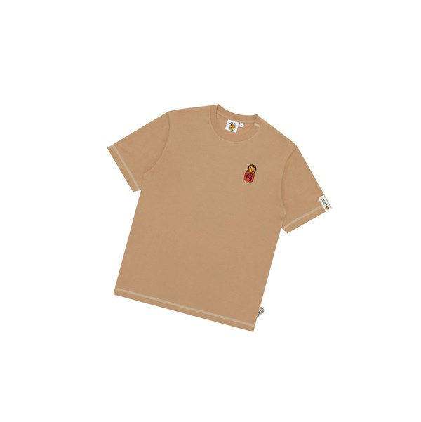 Koszulki Męskie A BATHING APE Bape Baby Milo Tee Krótkie Sleeve Beżowe | LSWN-09678