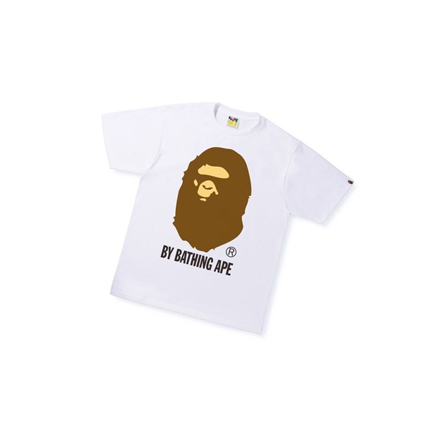 Koszulki Męskie A BATHING APE Bape By Bathing Ape Tee Krótkie Sleeve Białe | XSWM-92408