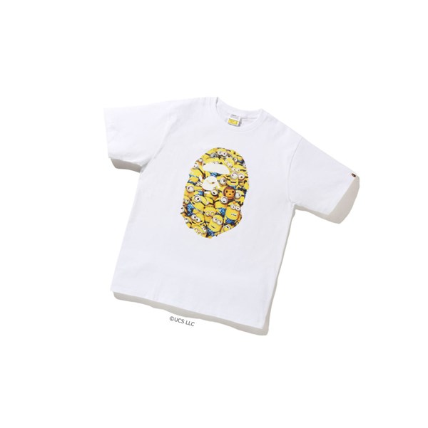 Koszulki Męskie A BATHING APE Bape X Minions Tee09 Krótkie Sleeve Białe | JBWL-29176