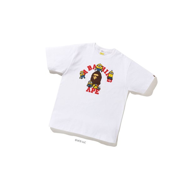 Koszulki Męskie A BATHING APE Bape X Minions Tee01 Krótkie Sleeve Białe | RYXG-02983