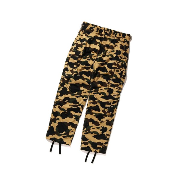 Spodnie Męskie A BATHING APE Bape 1st Camo Cargo Long Żółte | WBPU-13829