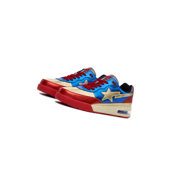 Trampki Damskie A BATHING APE Bape Szosowe Sta Mid Niebieskie | XFRD-86174