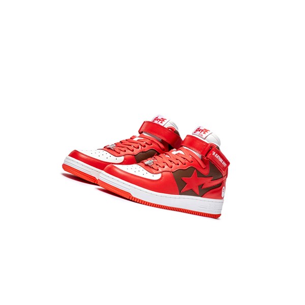 Trampki Męskie A BATHING APE Bape Sta Mi #2 M2 High Czerwone | PNUZ-49028