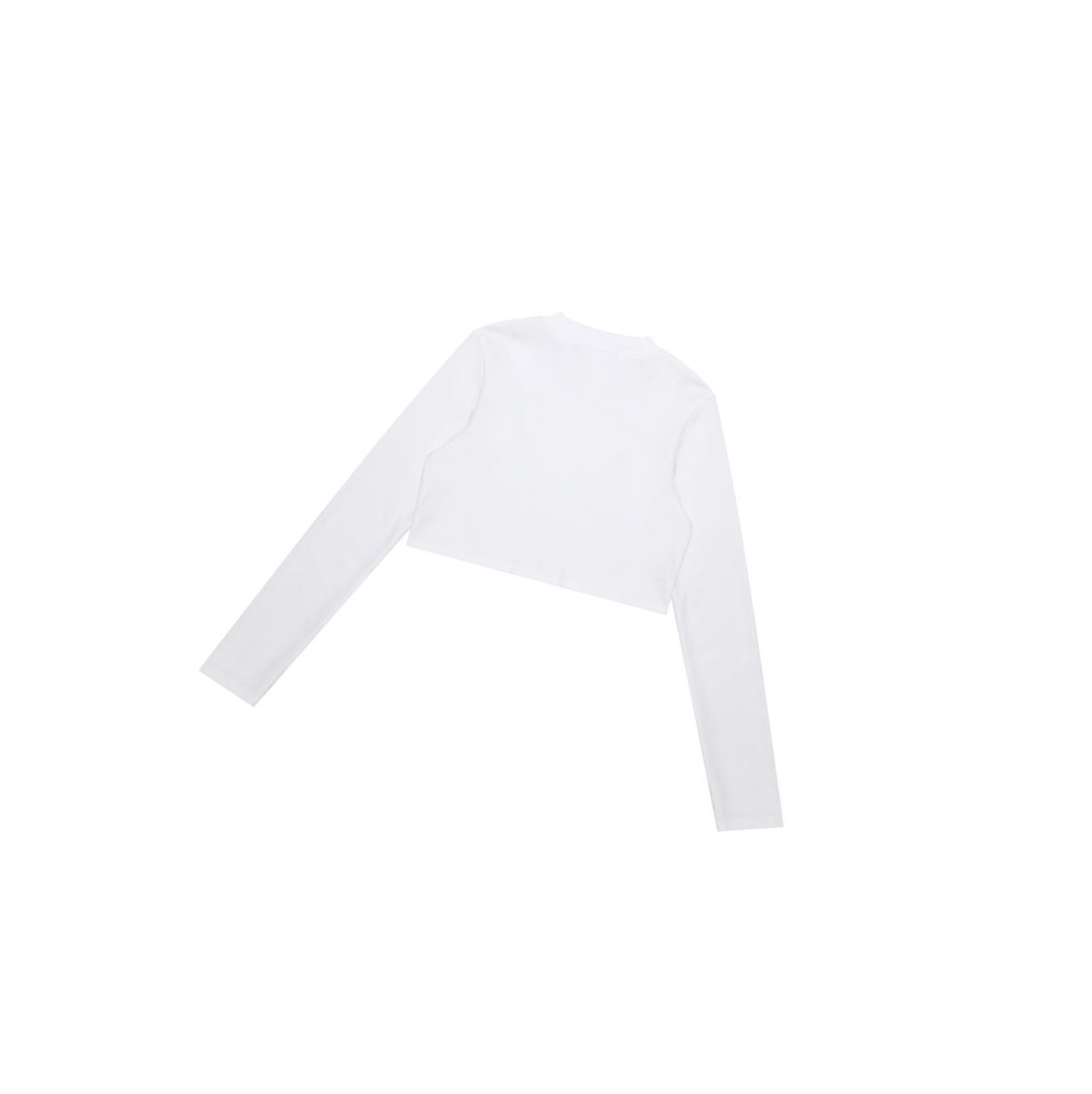 Bluzka Damskie A BATHING APE Bape Cropped Turtle Neck Top Long Sleeve Białe | IGHD-06215