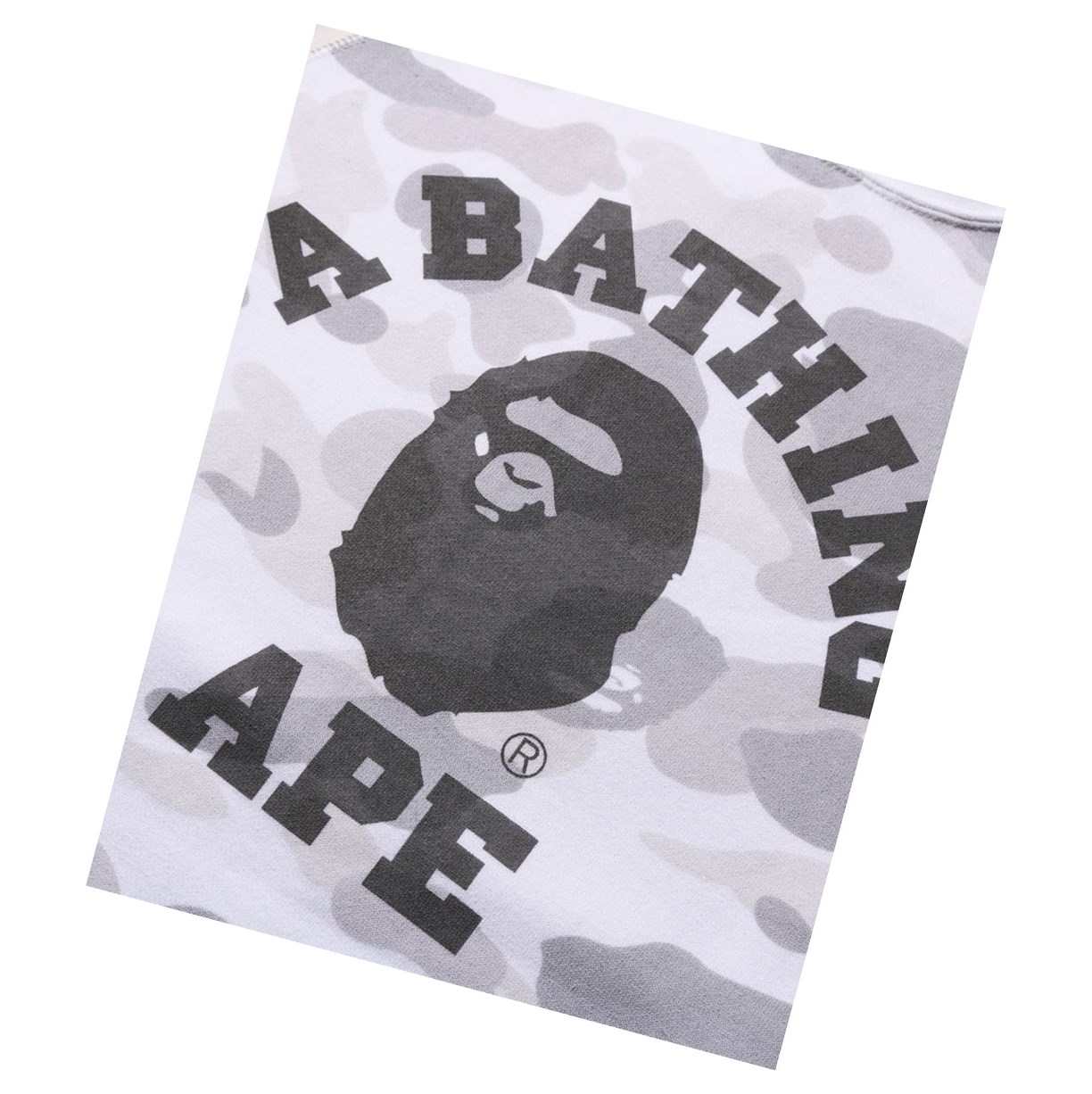 Bluzy Damskie A BATHING APE Bape College Crazy Color Camo Raglan Crewneck Białe | IQLM-27086