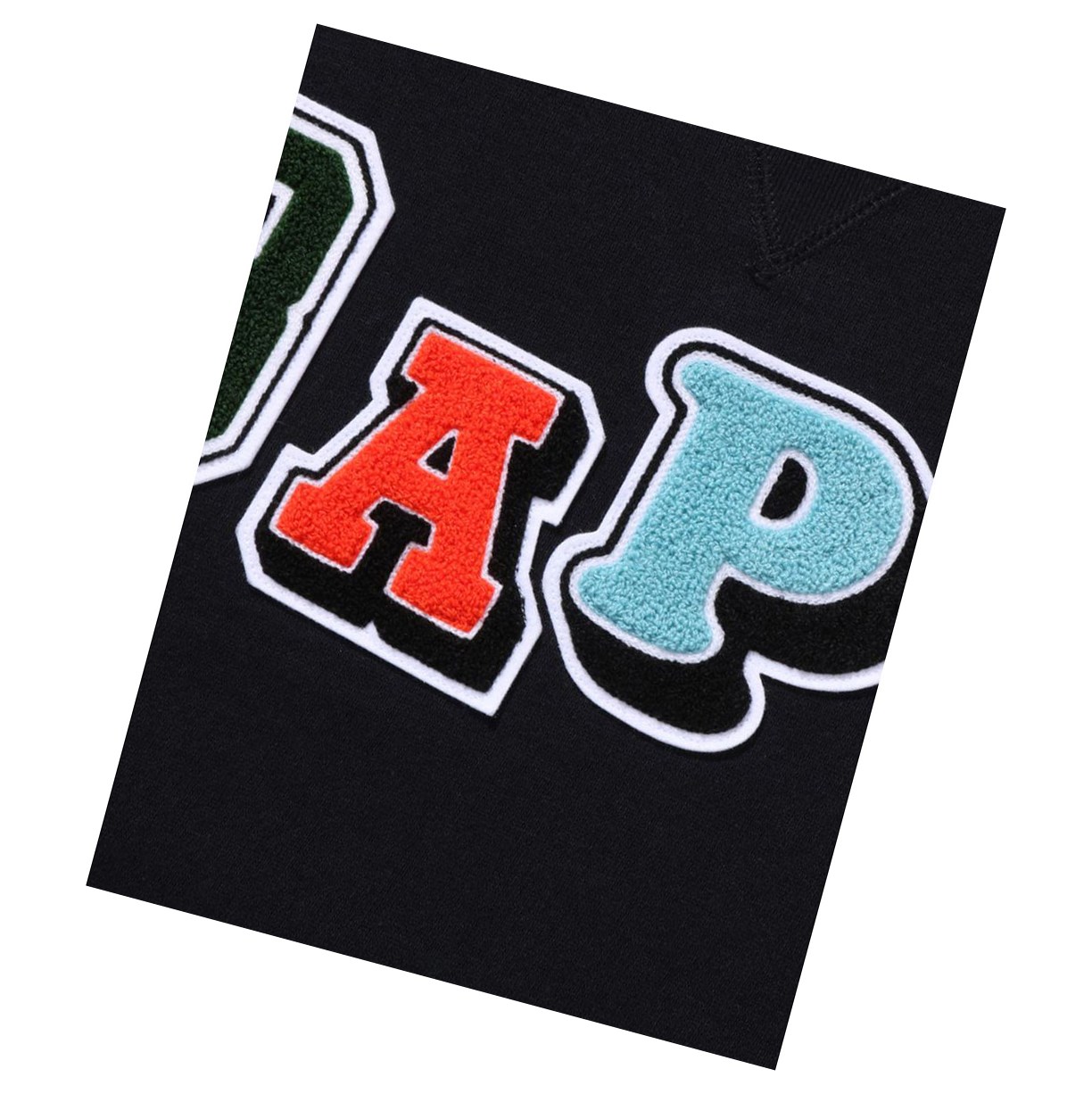 Bluzy Damskie A BATHING APE Bape Multi Fonts Szerokie Crewneck Czarne | MVIC-36405