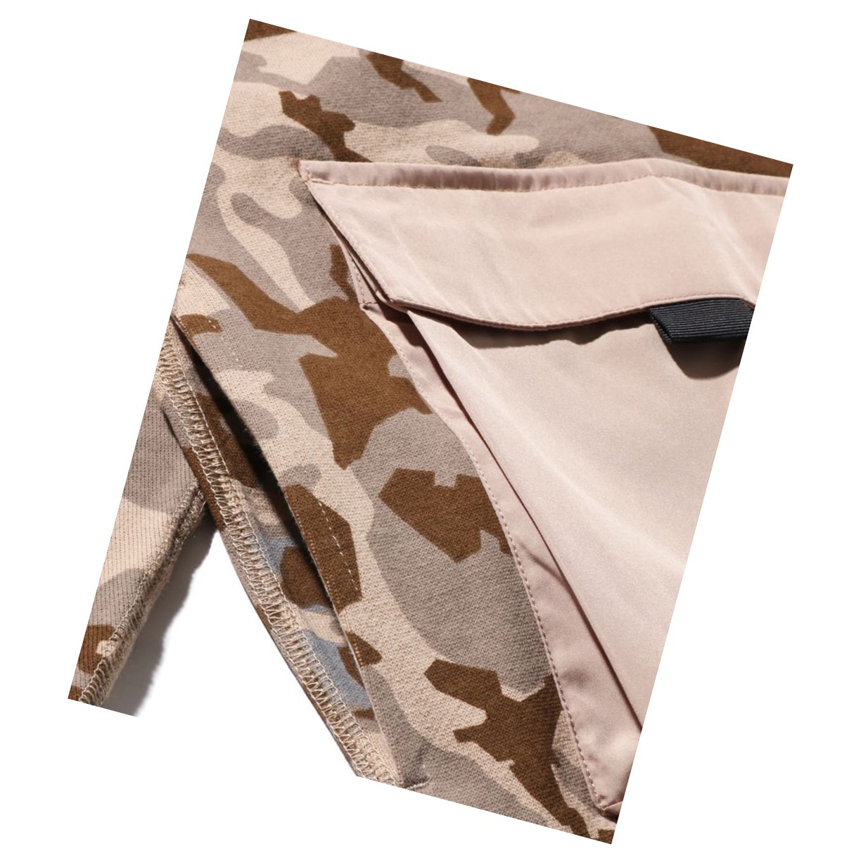 Bluzy Damskie A BATHING APE Bape Sand Camo Big Pocket Oversized Crewneck Beżowe | JDLE-50316