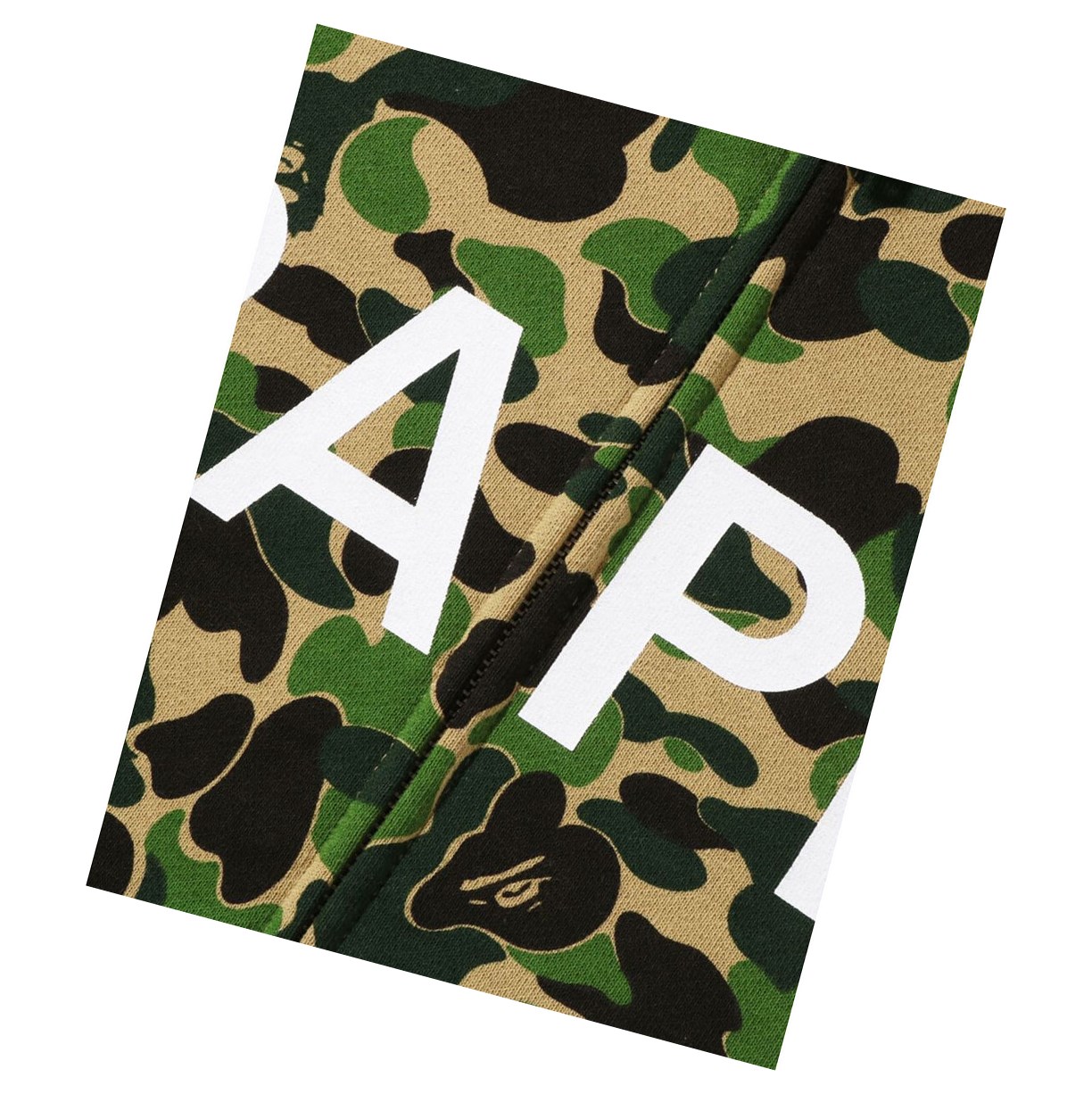 Bluzy Z Kapturem Damskie A BATHING APE Bape Abc Camo Bape Full Zip Zielone | BADZ-28409