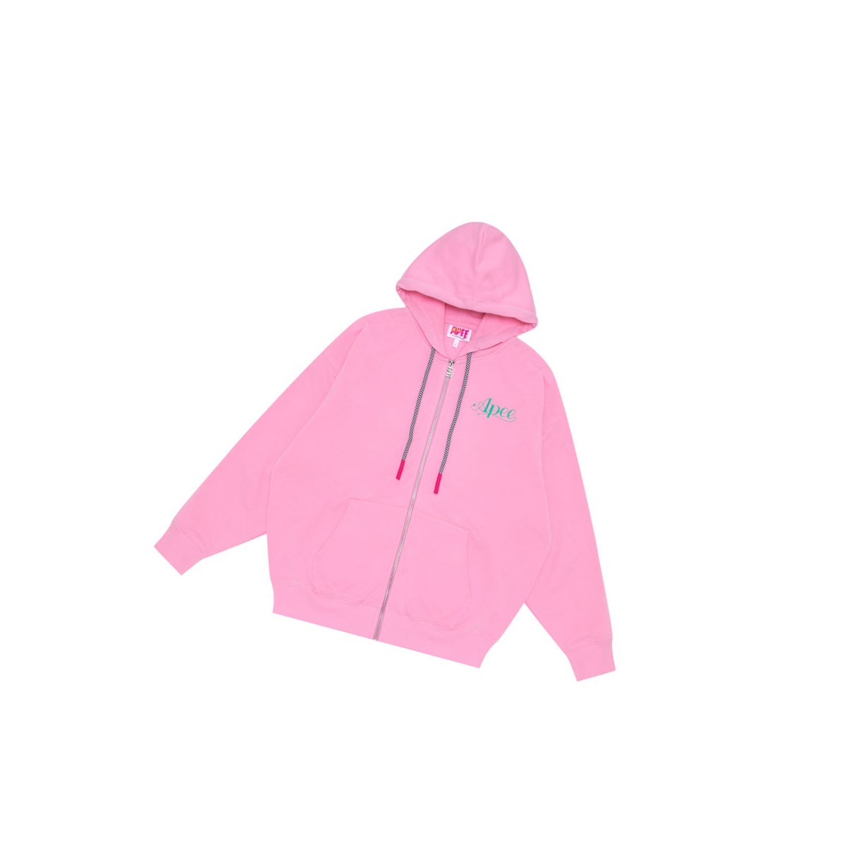 Bluzy Z Kapturem Damskie A BATHING APE Bape Oversized Zip Throughs Różowe | UKXY-71029