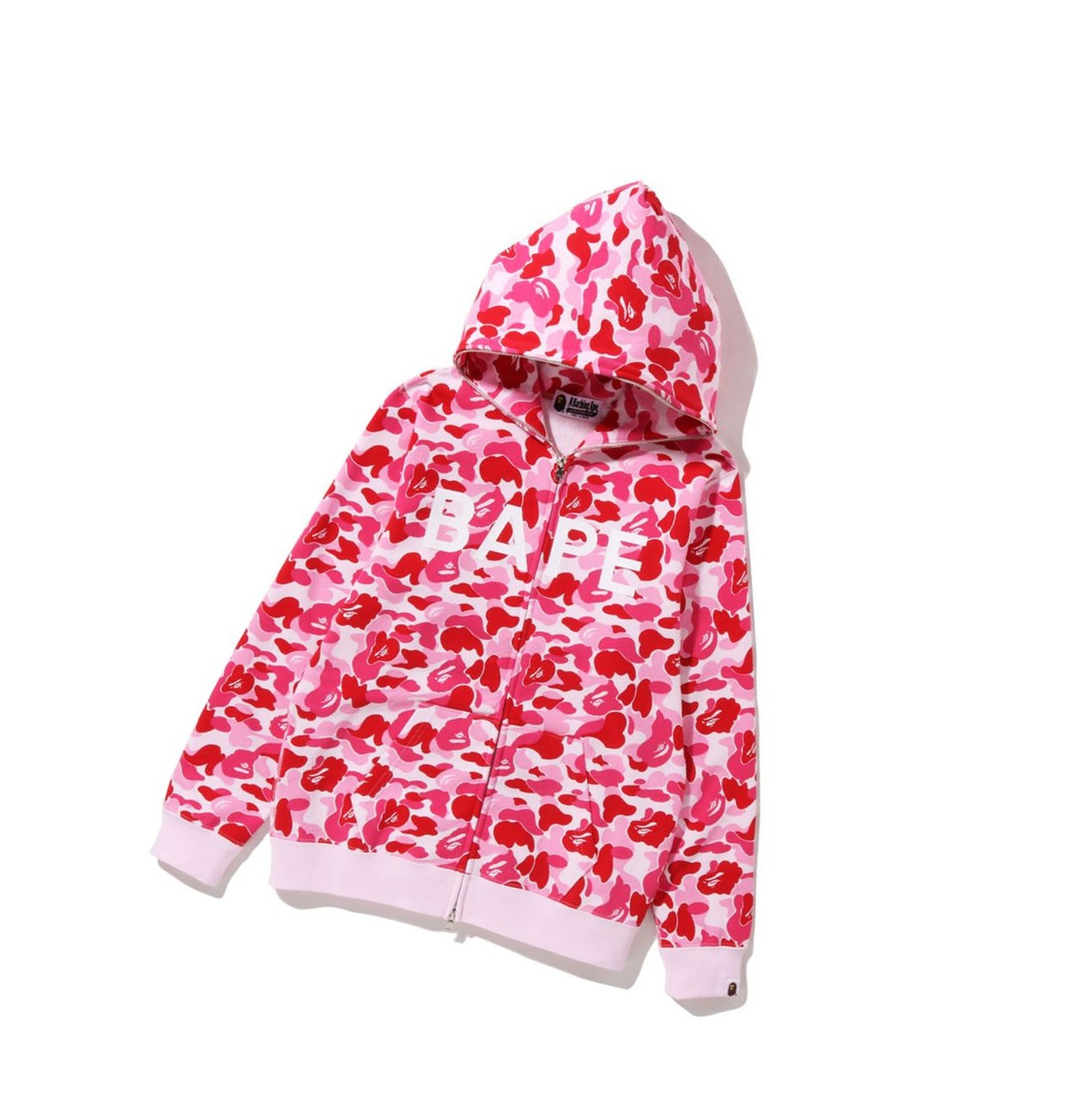 Bluzy Z Kapturem Damskie A BATHING APE Bape Abc Camo Bape Full Zip Różowe | YJME-25436