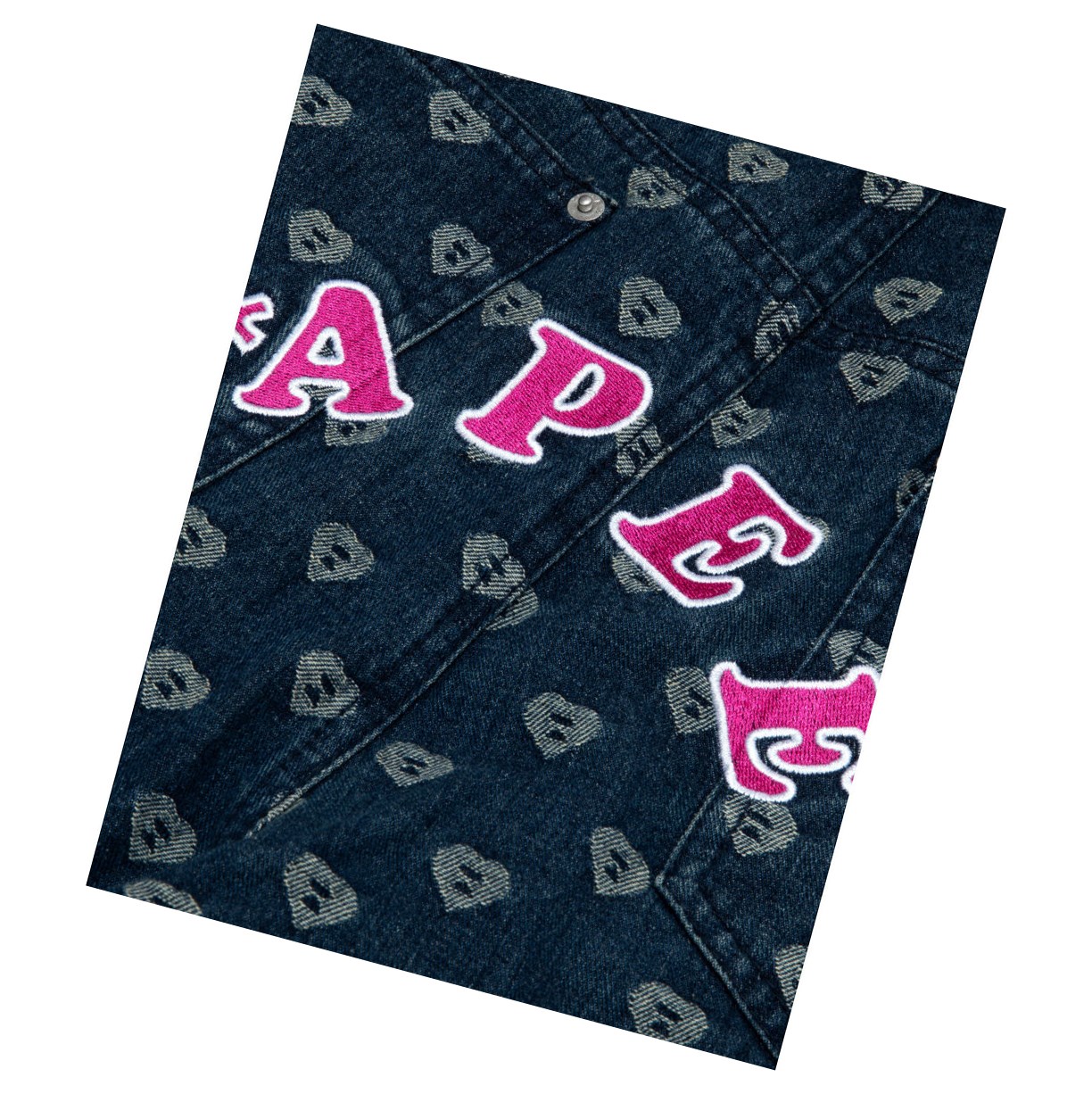 Jumpsuits Damskie A BATHING APE Bape Patterned Denim Dungaree Jumpsuits Denim | ICSP-69184