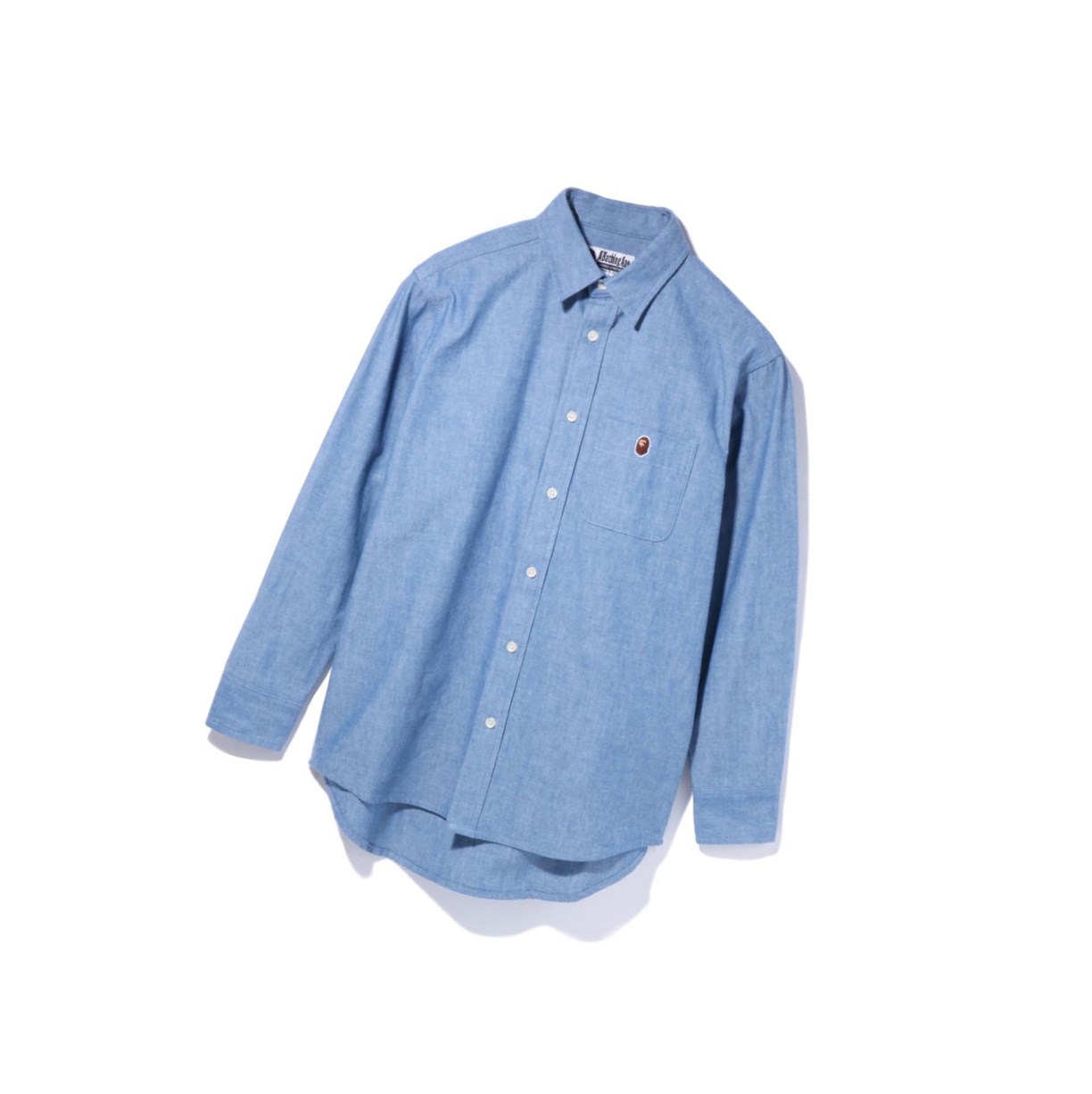 Koszule Damskie A BATHING APE Bape Chambray Long Sleeve Głęboka Niebieskie | MKSV-87465