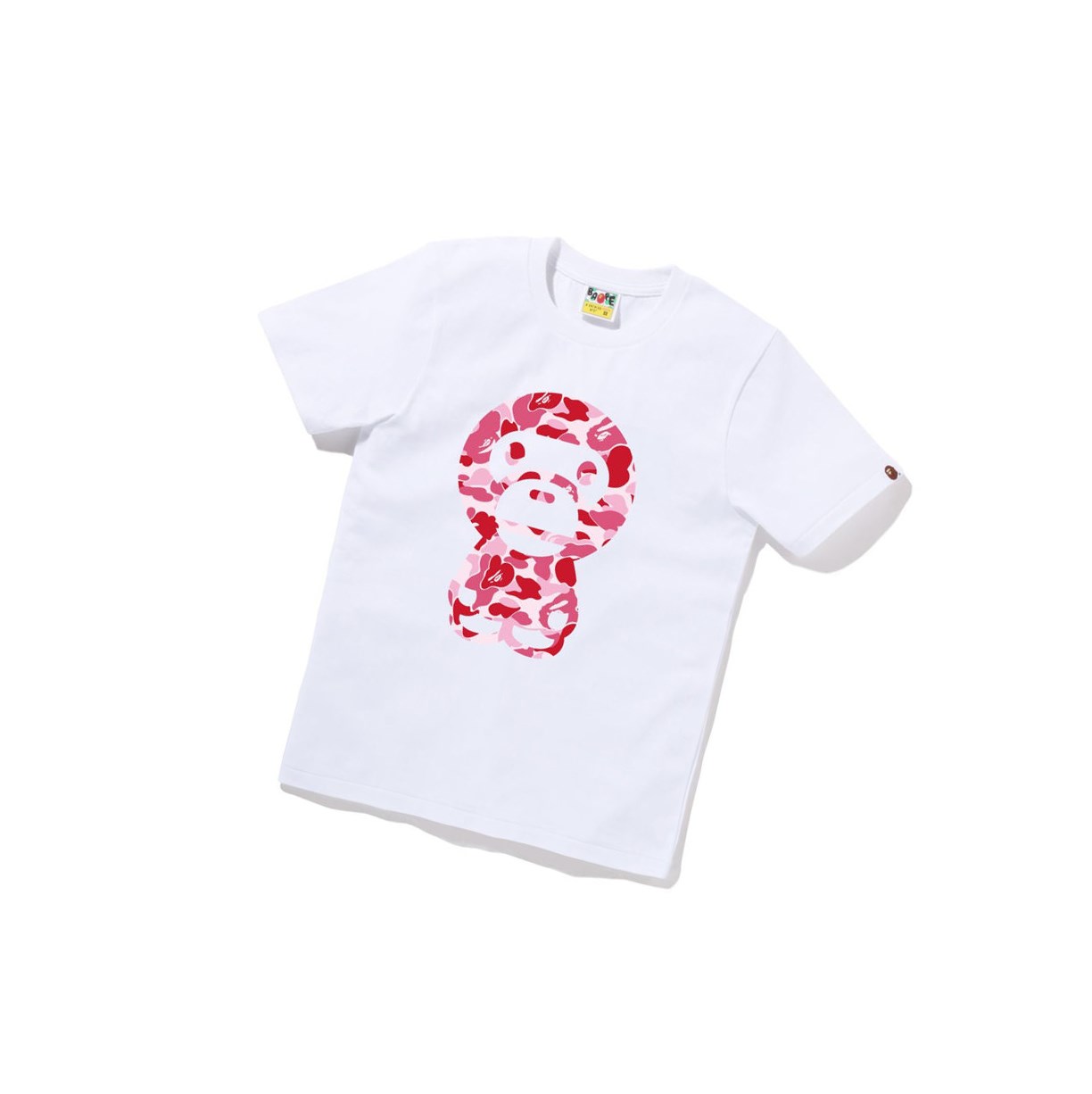 Koszulki Damskie A BATHING APE Bape Abc Camo Big Baby Milo Tee Krótkie Sleeve Białe | CMSZ-56917