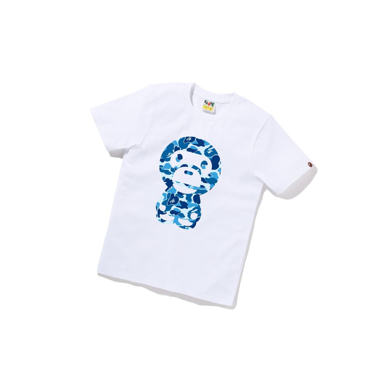 Koszulki Damskie A BATHING APE Bape Abc Camo Big Baby Milo Tee Krótkie Sleeve Białe | ZFQY-80679