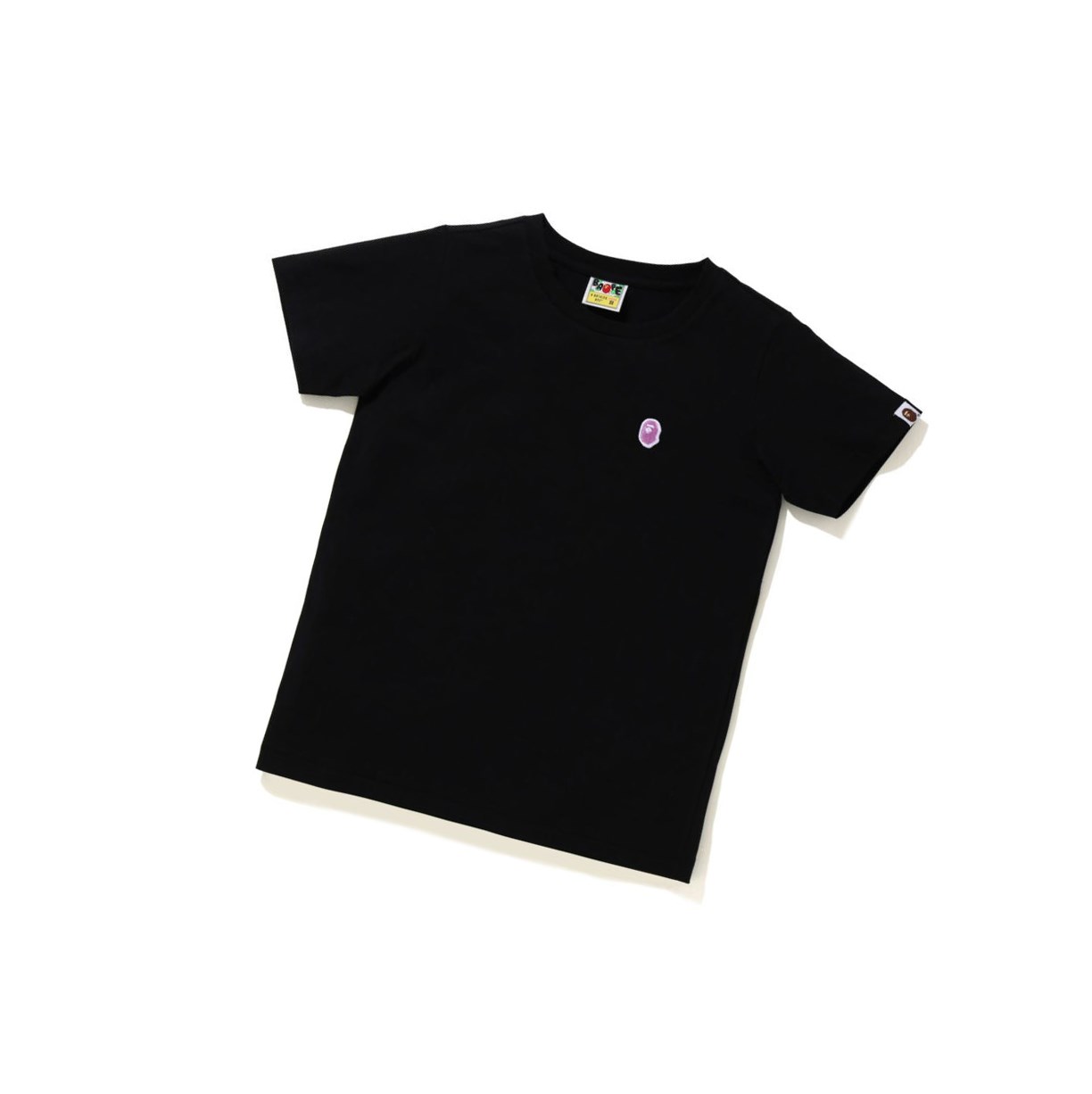 Koszulki Damskie A BATHING APE Bape Ape Head One Point Tee #2 Krótkie Sleeve Czarne | GCMS-02945