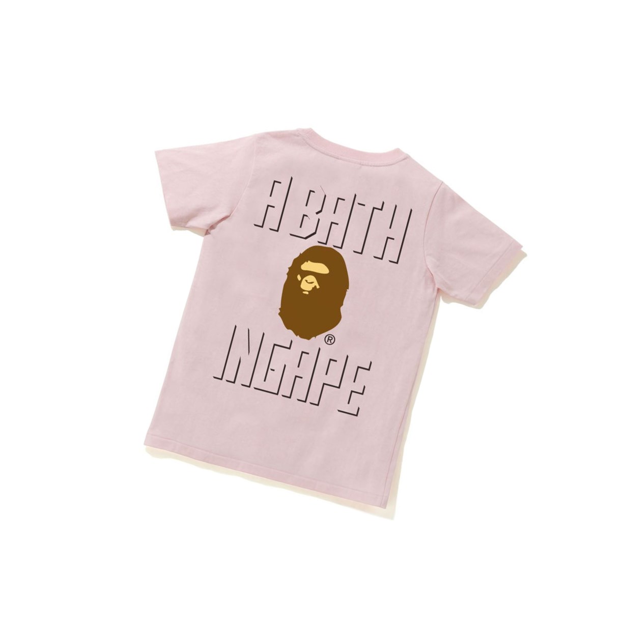 Koszulki Damskie A BATHING APE Bape Ape Head One Point Tee #2 Krótkie Sleeve Różowe | SNJG-98326