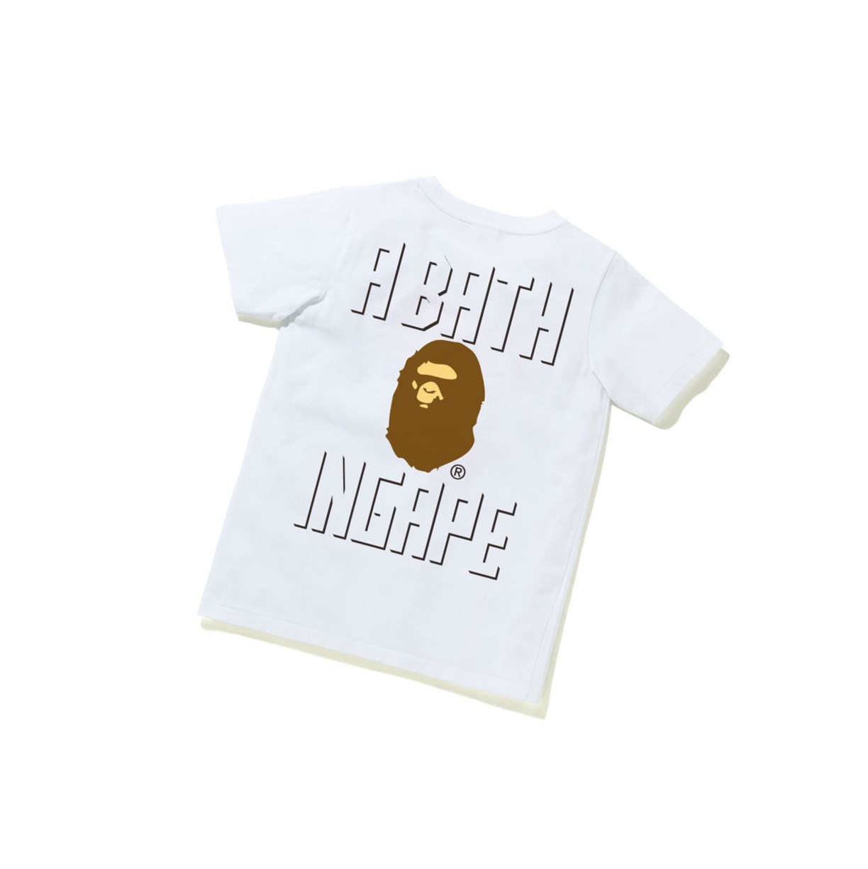 Koszulki Damskie A BATHING APE Bape Ape Head One Point Tee #2 Krótkie Sleeve Białe | XMEY-62893