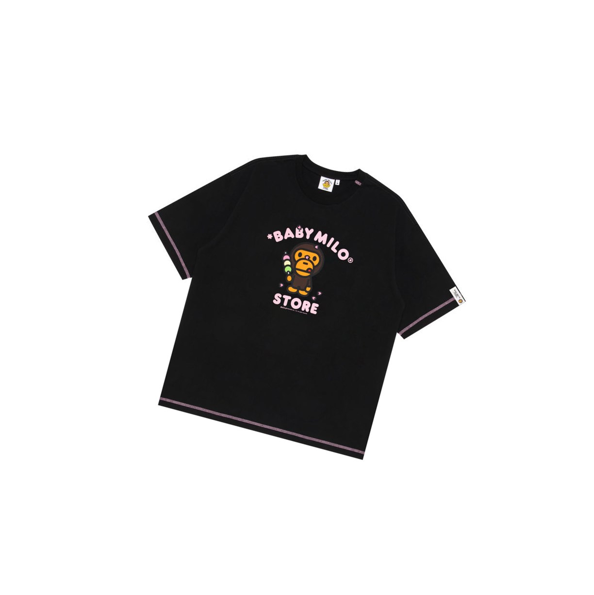 Koszulki Damskie A BATHING APE Bape Baby Milo Boxy Fit Tee Krótkie Sleeve Czarne | CXFA-96247