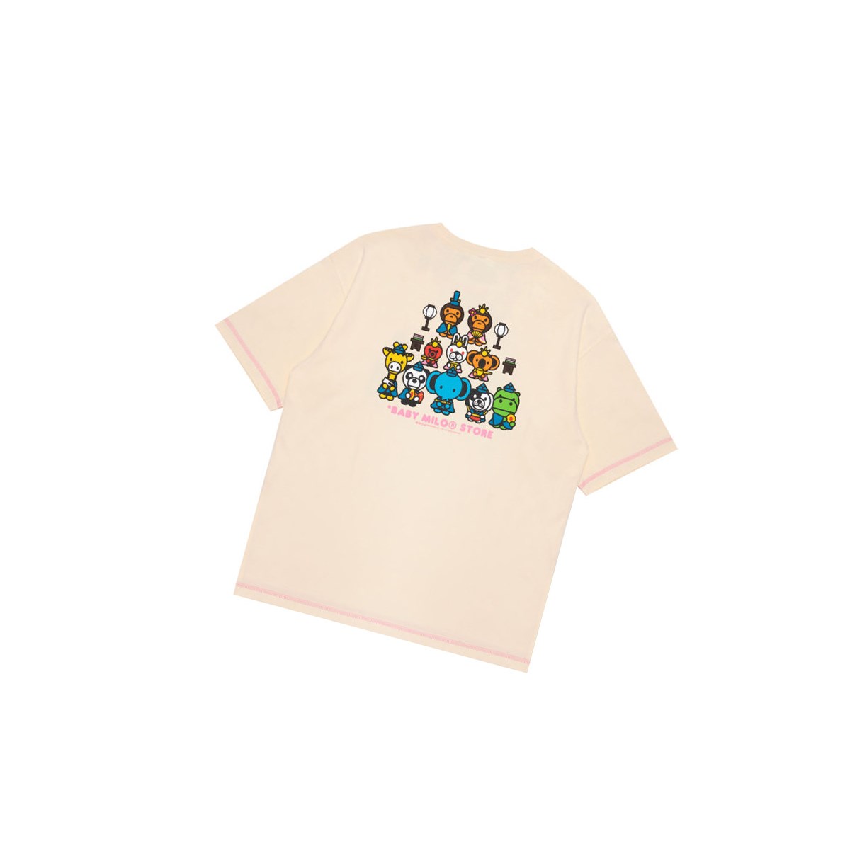 Koszulki Damskie A BATHING APE Bape Baby Milo Boxy Fit Tee Krótkie Sleeve Białe | DMCG-47285