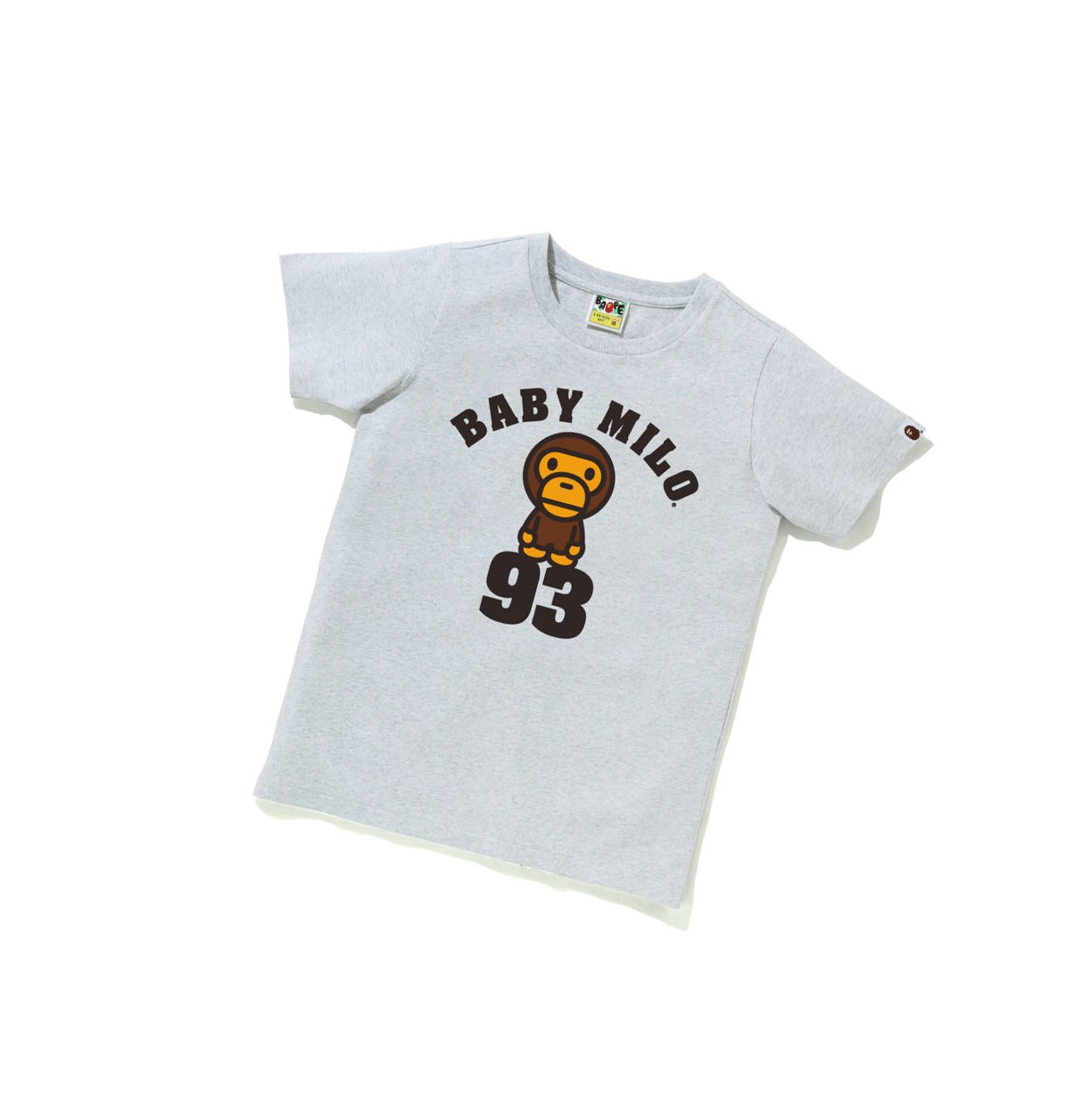 Koszulki Damskie A BATHING APE Bape Baby Milo On 93 Tee Krótkie Sleeve Szare | YDUR-70432