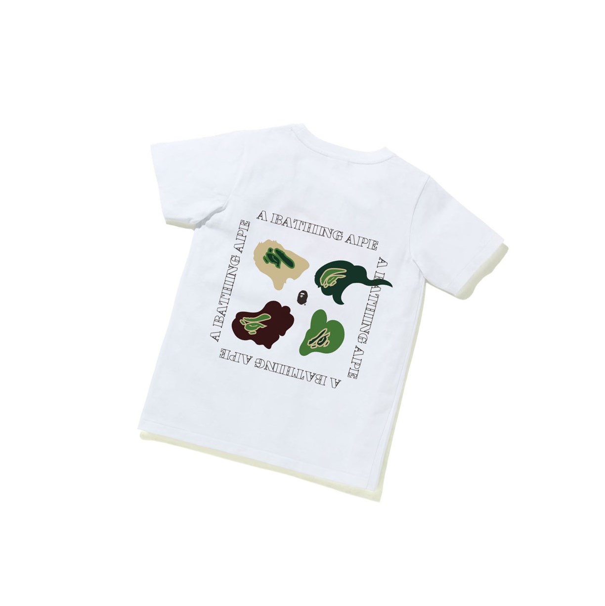 Koszulki Damskie A BATHING APE Bape Def Camo Tee Krótkie Sleeve Białe | MQJD-34158