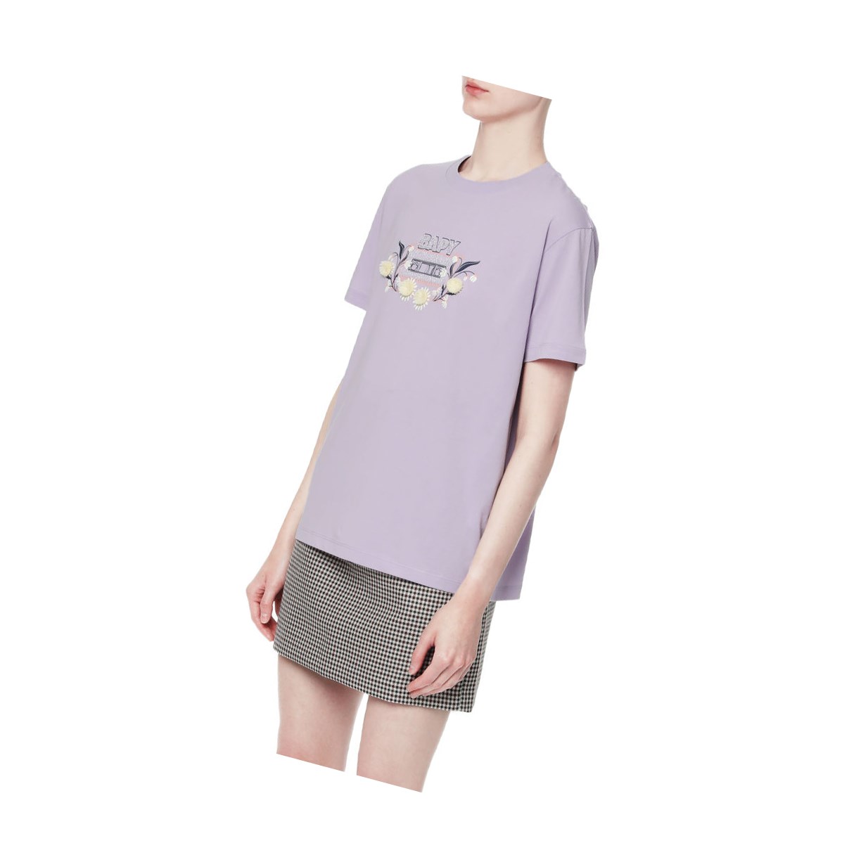 Koszulki Damskie A BATHING APE Bape Embellished Tee Krótkie Sleeve Pastel Lilac | ULJZ-30517