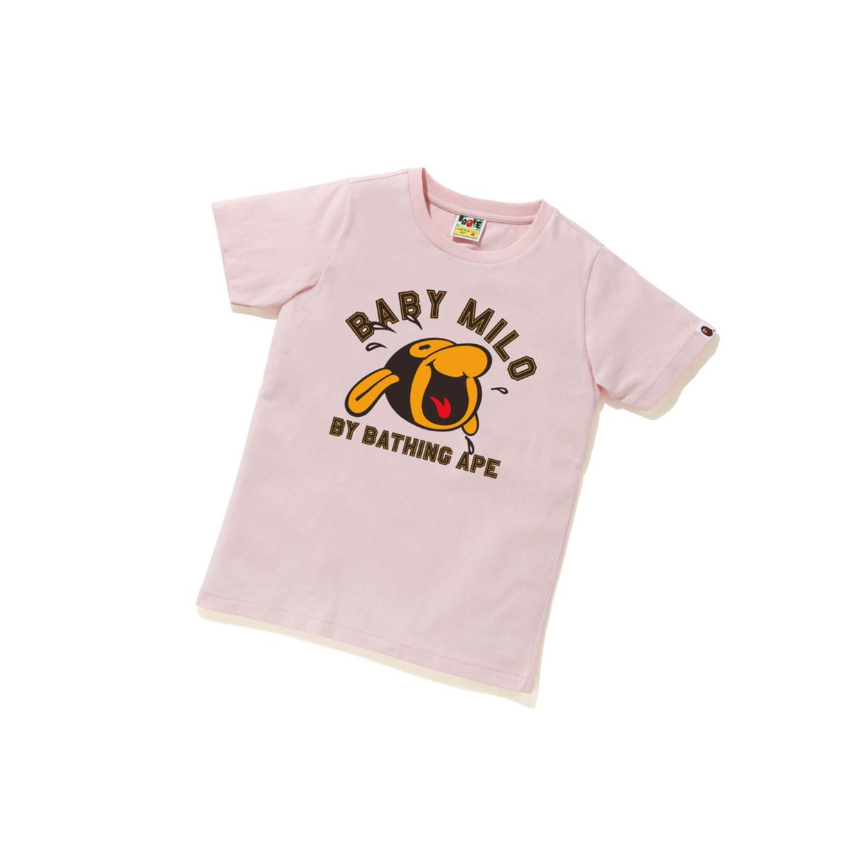 Koszulki Damskie A BATHING APE Bape Klasyczne Baby Milo Tee #1 Krótkie Sleeve Różowe | YKUQ-30168