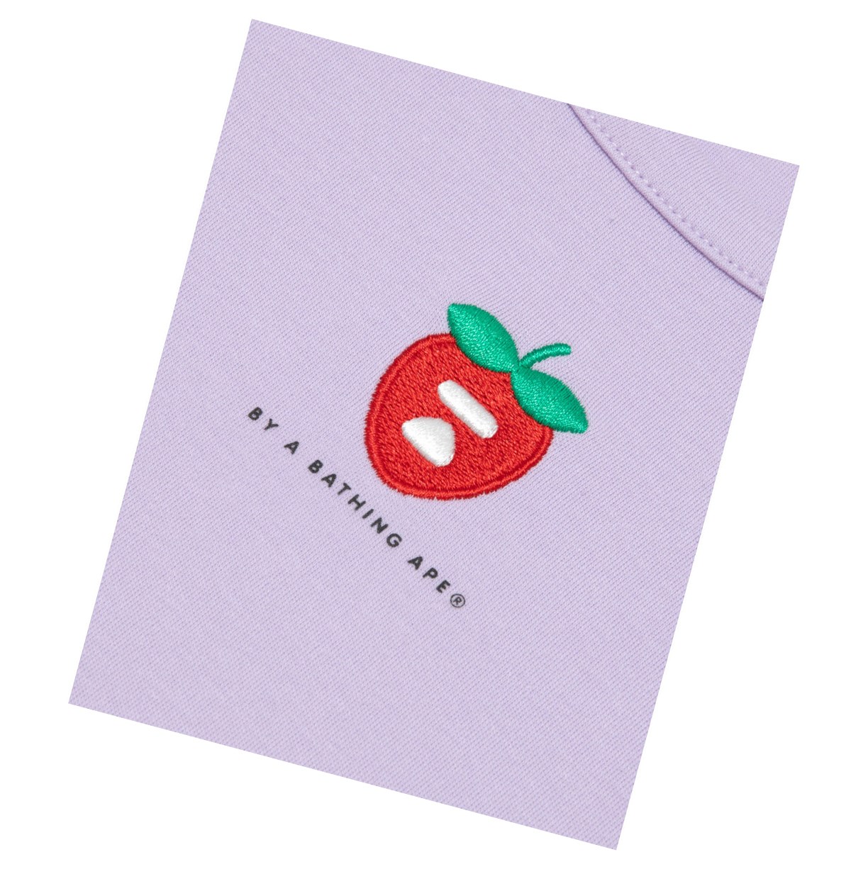 Koszulki Damskie A BATHING APE Bape Logo Berry Tee Krótkie Sleeve Lilac | DPMJ-60721