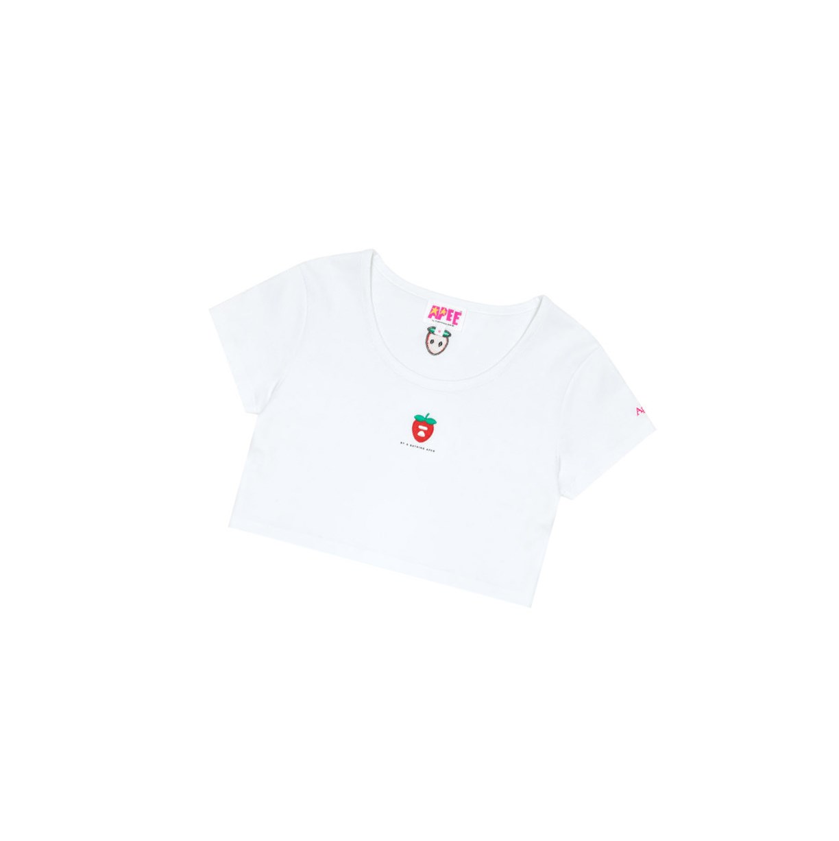 Koszulki Damskie A BATHING APE Bape Logo Berry Tee Krótkie Sleeve Białe | FRCH-49018