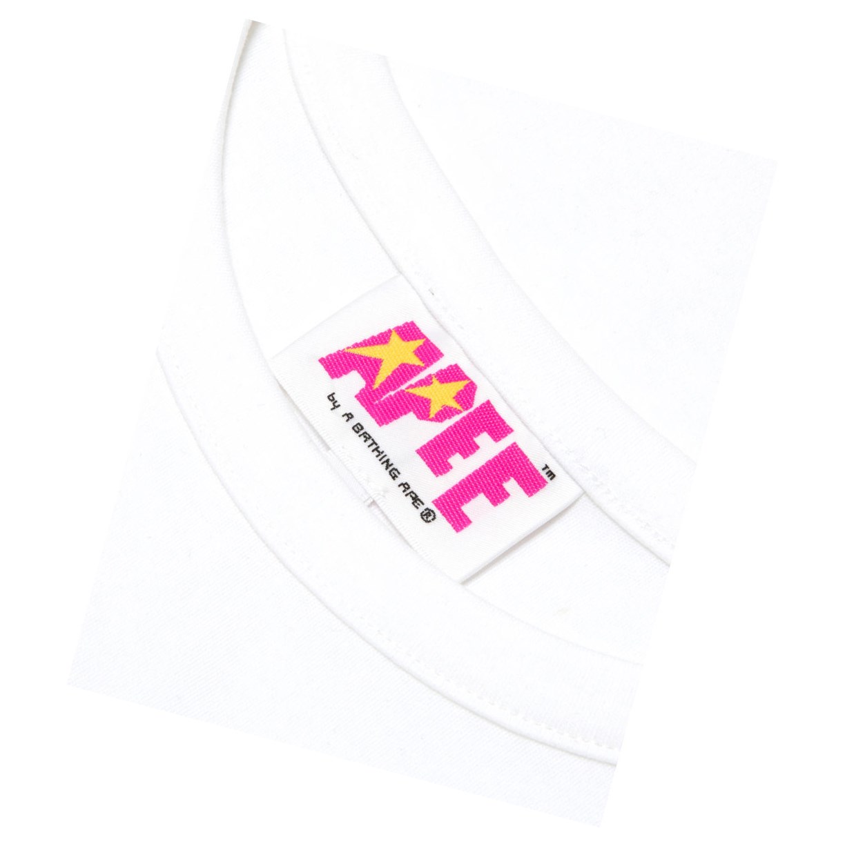 Koszulki Damskie A BATHING APE Bape Logo Printed Slim Cut Tee Krótkie Sleeve Białe | OTBE-49012