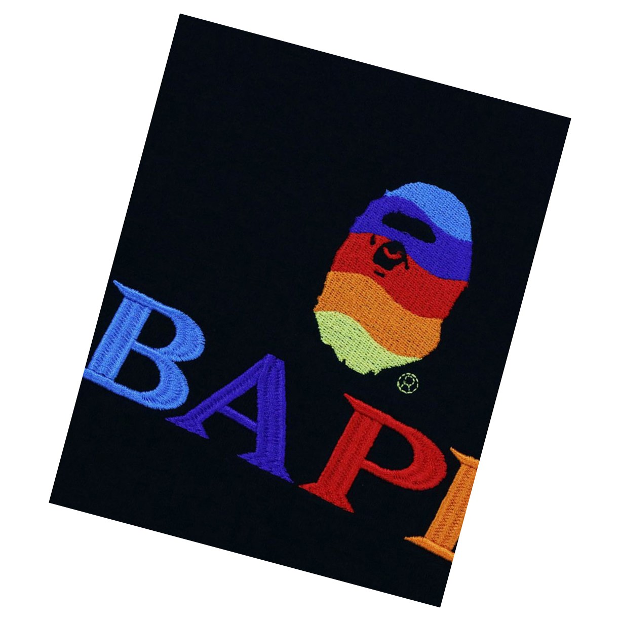 Koszulki Damskie A BATHING APE Bape Logo Embroidery Tee Krótkie Sleeve Czarne | UYQS-57480