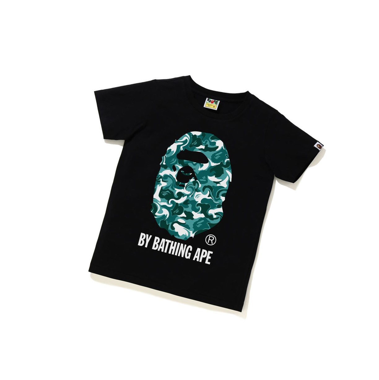 Koszulki Damskie A BATHING APE Bape Marble Camo Tee Krótkie Sleeve Czarne | ALUP-95382