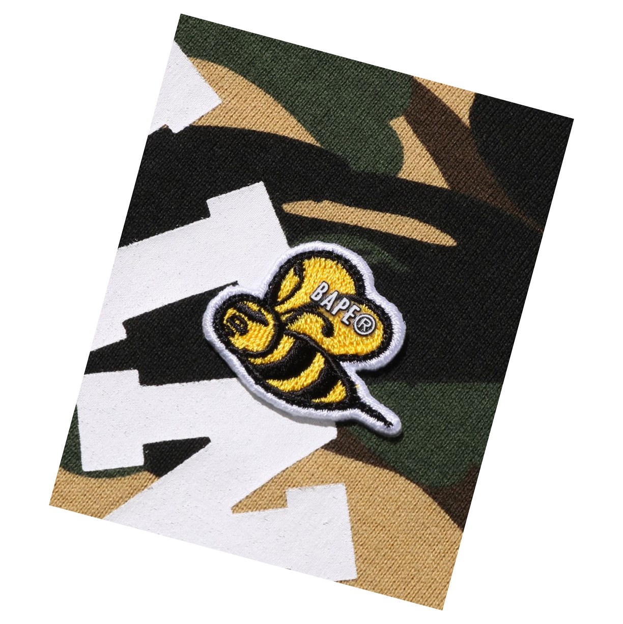 Koszulki Damskie A BATHING APE Bape Multi Label 1st Camo L/S Tee Long Sleeve Żółte | SFVU-43079