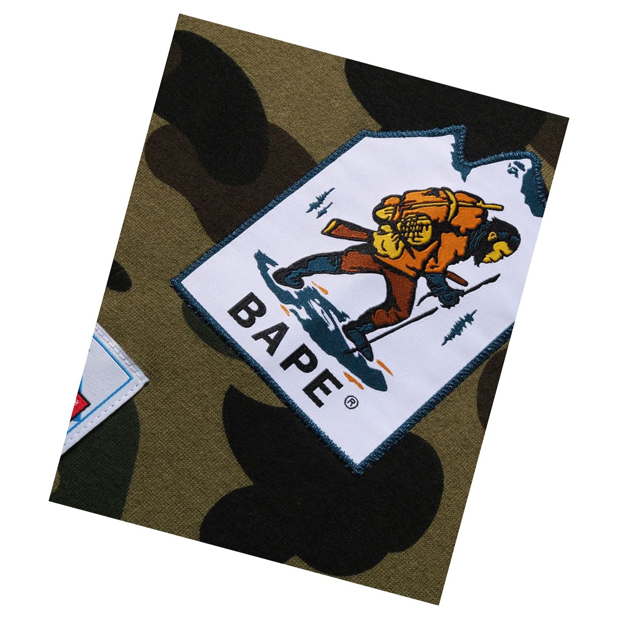 Koszulki Damskie A BATHING APE Bape Multi Label 1st Camo L/S Tee Long Sleeve Zielone | WMIU-89045