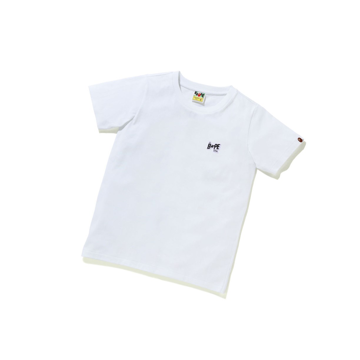 Koszulki Damskie A BATHING APE Bape Sta Logo One Point Tee Krótkie Sleeve Białe | MWCK-02894