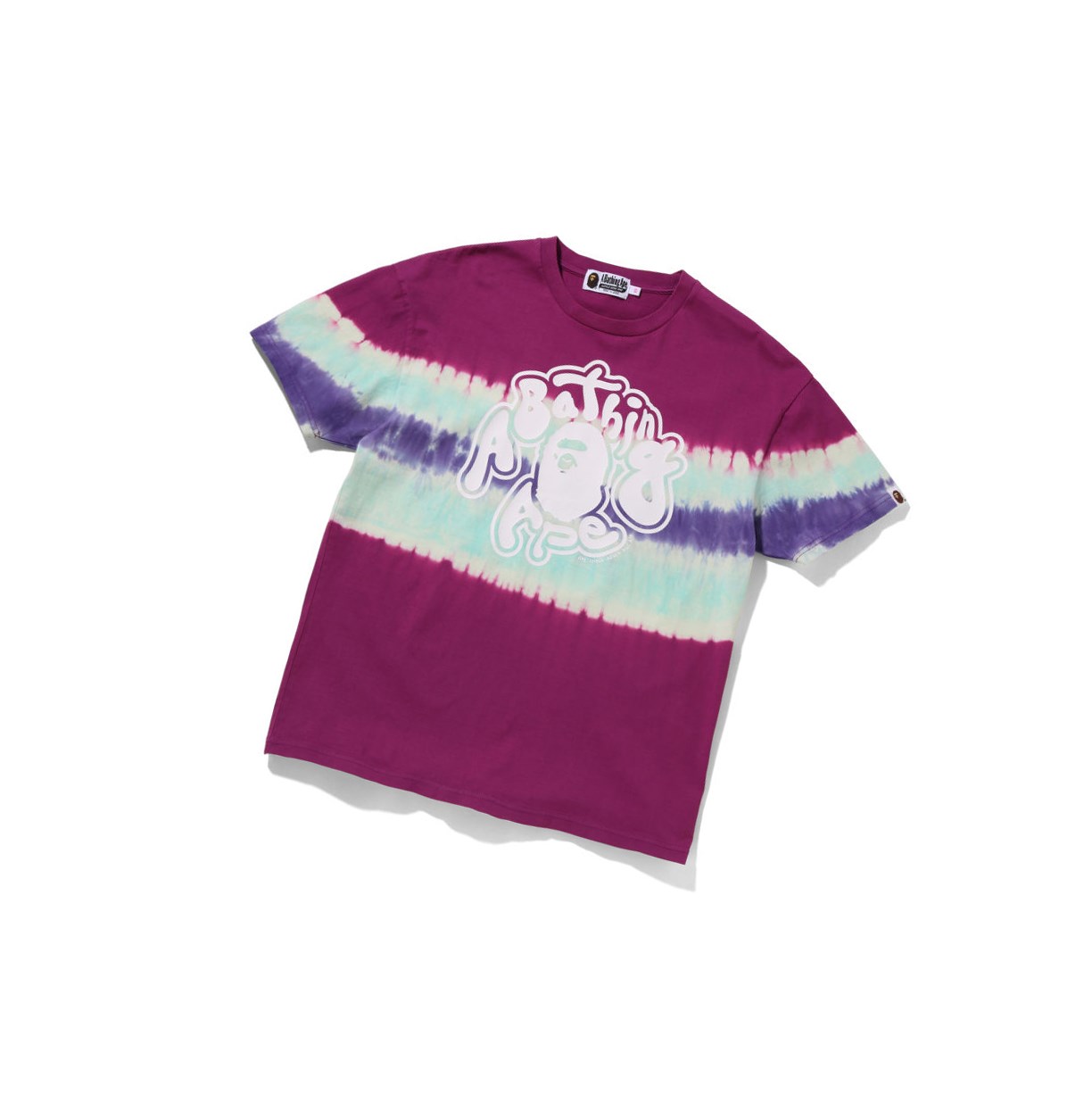 Koszulki Damskie A BATHING APE Bape Tie-dye Oversized Tee Krótkie Sleeve Fioletowe | ZUNT-68294