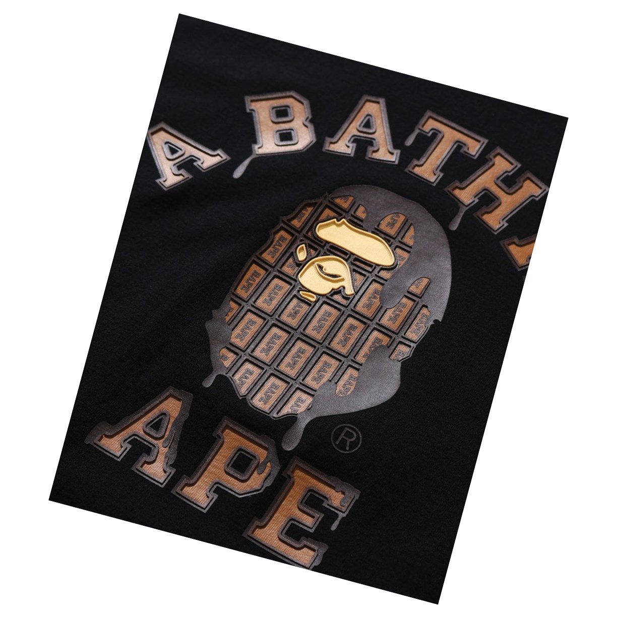 Koszulki Damskie A BATHING APE Bape Valentine Chocolate Ape Head Tee Krótkie Sleeve Czarne | CNKE-47196