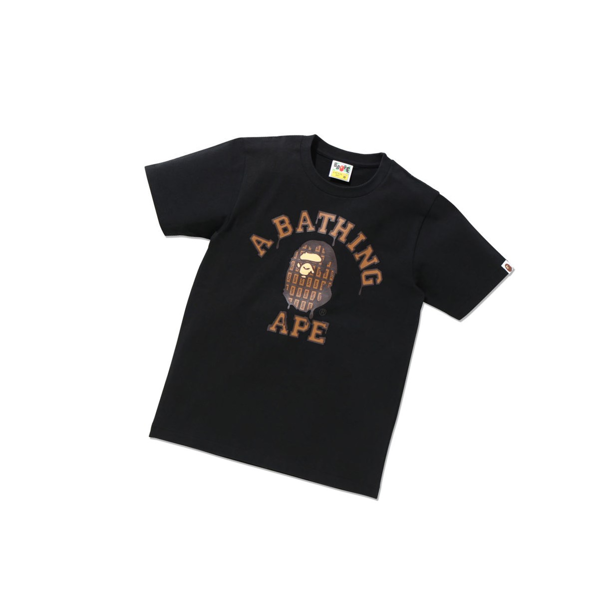 Koszulki Damskie A BATHING APE Bape Valentine Chocolate Ape Head Tee Krótkie Sleeve Czarne | CNKE-47196