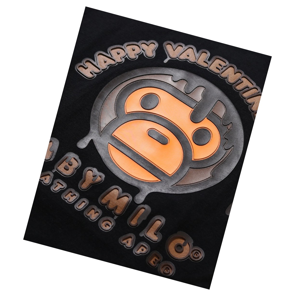 Koszulki Damskie A BATHING APE Bape Valentine Chocolate Baby Tee Krótkie Sleeve Czarne | WULX-26149