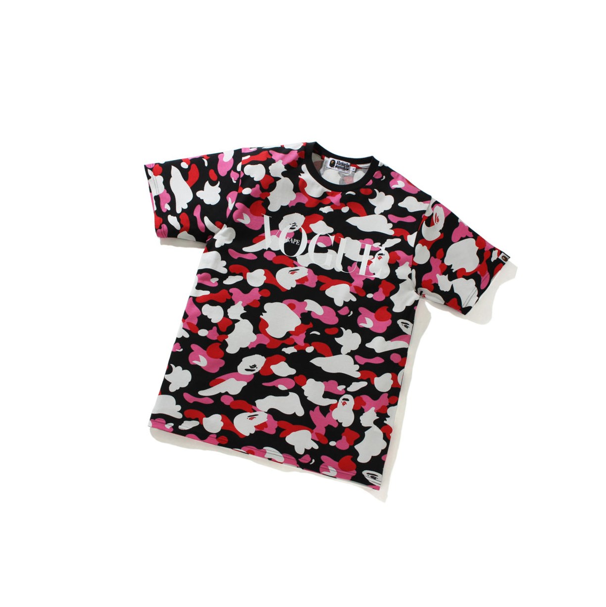 Koszulki Damskie A BATHING APE Bape X Vogue Tee 1 Krótkie Sleeve Czarne | XSTF-58371