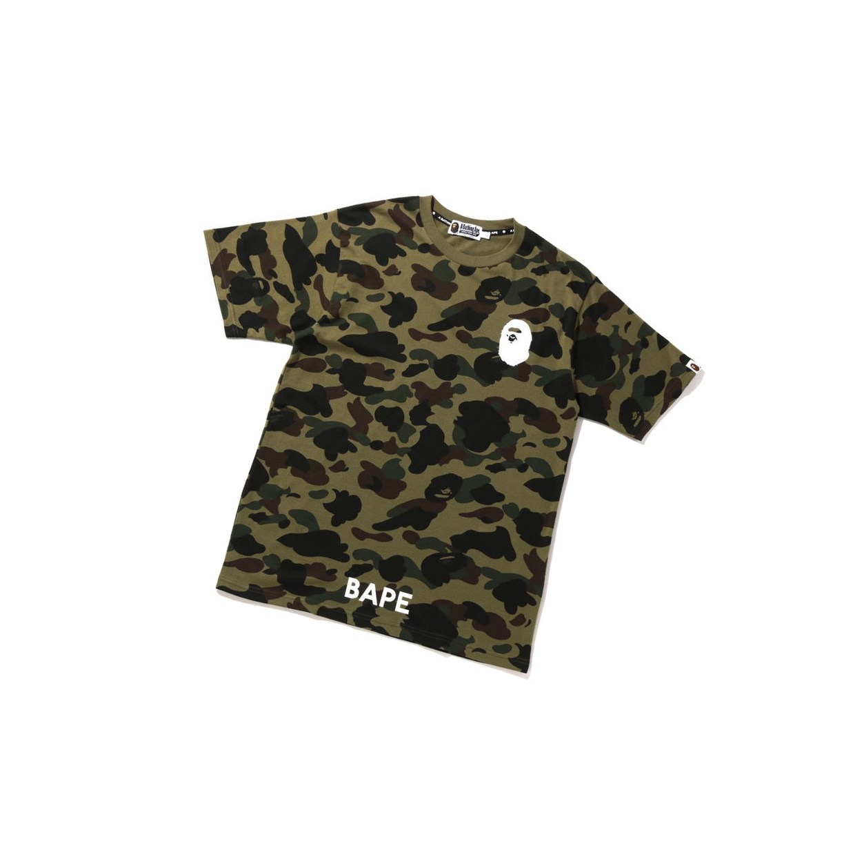 Koszulki Męskie A BATHING APE Bape 1st Camo Bathing Ape Tee Krótkie Sleeve Zielone | COVX-54978