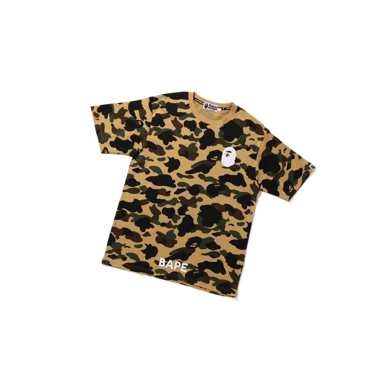 Koszulki Męskie A BATHING APE Bape 1st Camo Bathing Ape Tee Krótkie Sleeve Żółte | ITVQ-82701